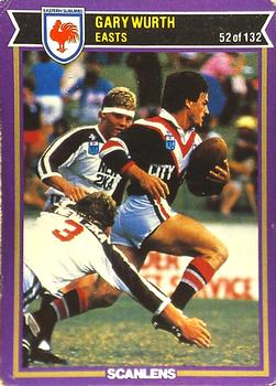 1987 Scanlens Rugby League #52 Gary Wurth Front